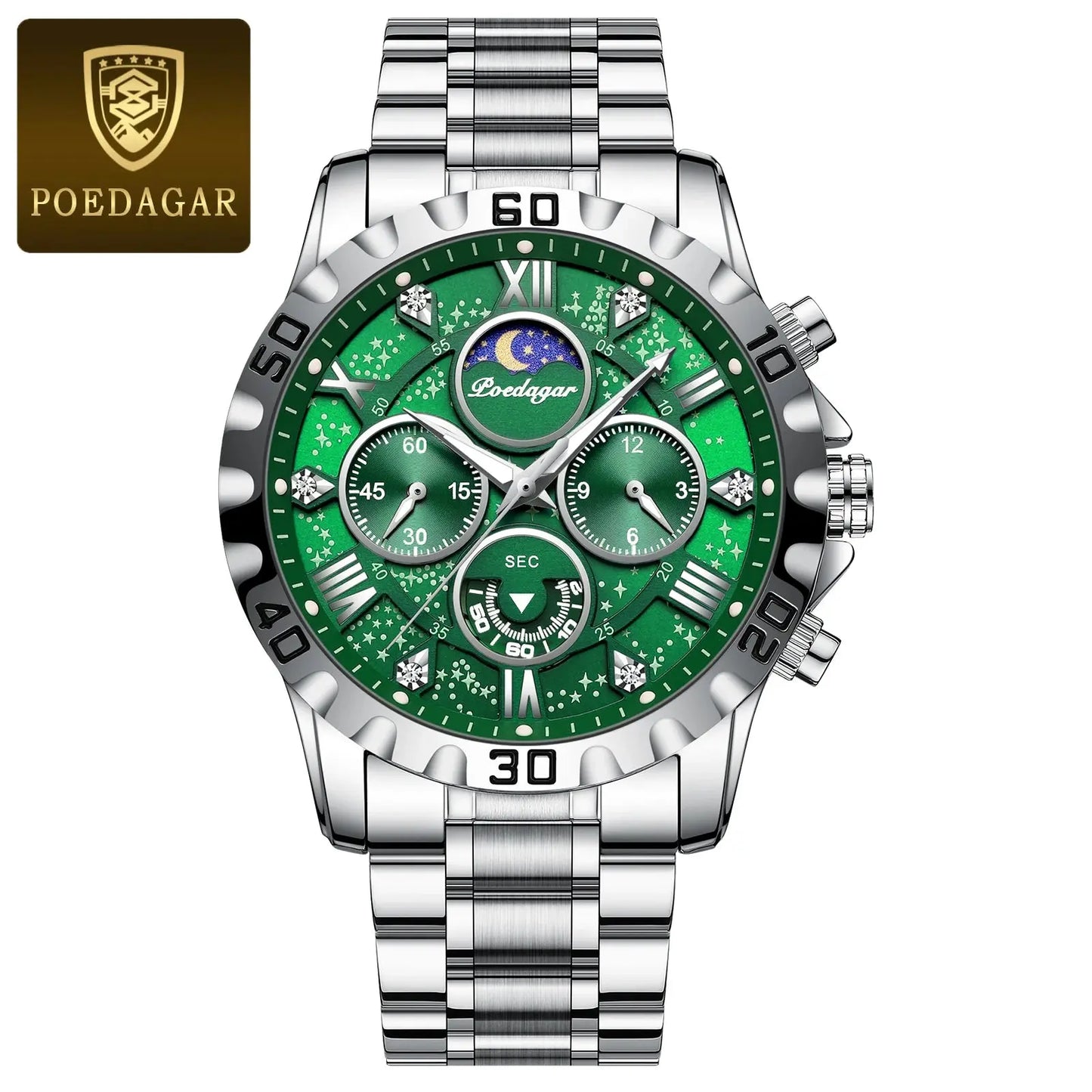 Man Quartz Sports Men Watch Waterproof POEDAGAR Official Store