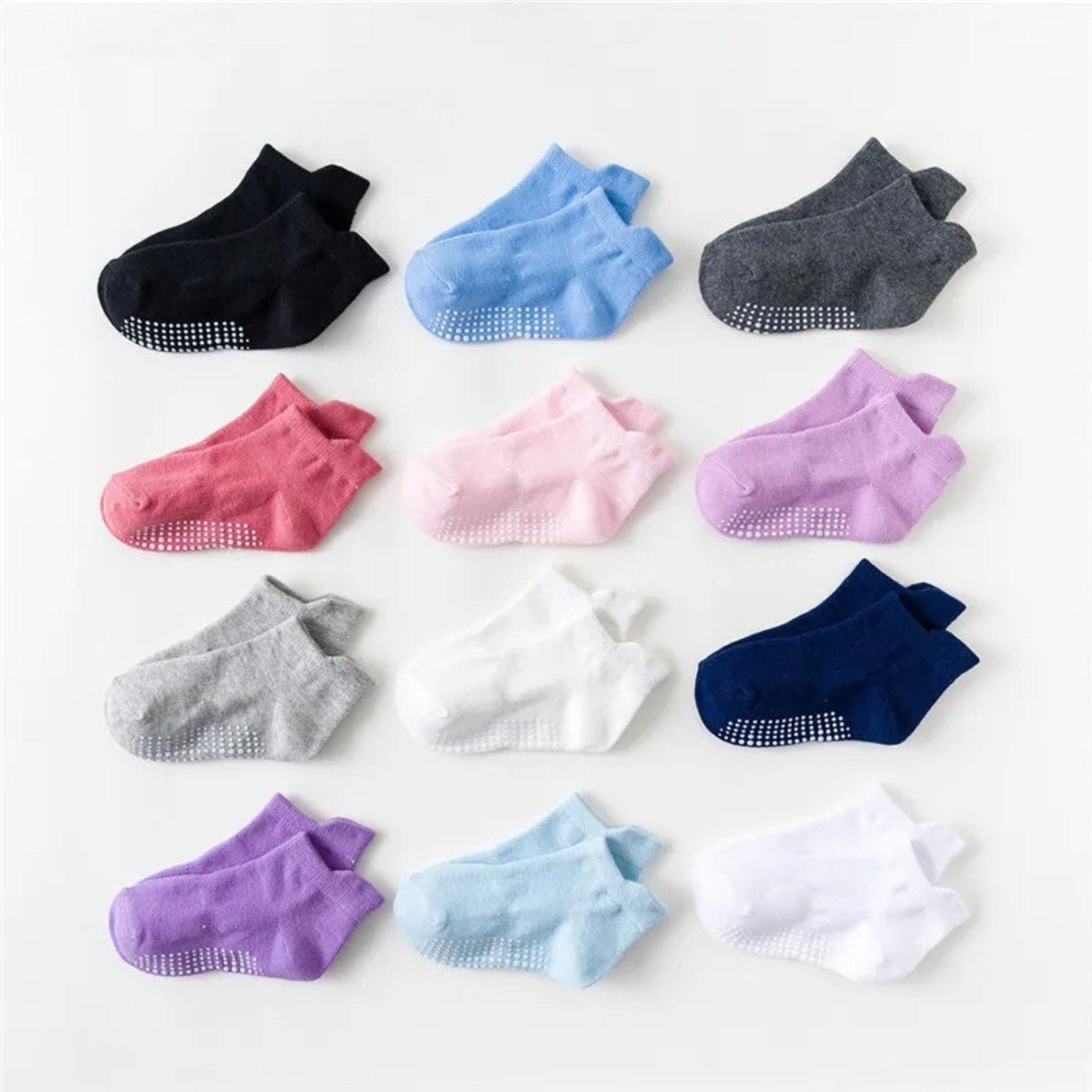 6 Pairs Kids Anti-Slip Ankle Socks | 1 - 5 Years | Various Colours For Boys & Girls YWHUANSEN Official Store