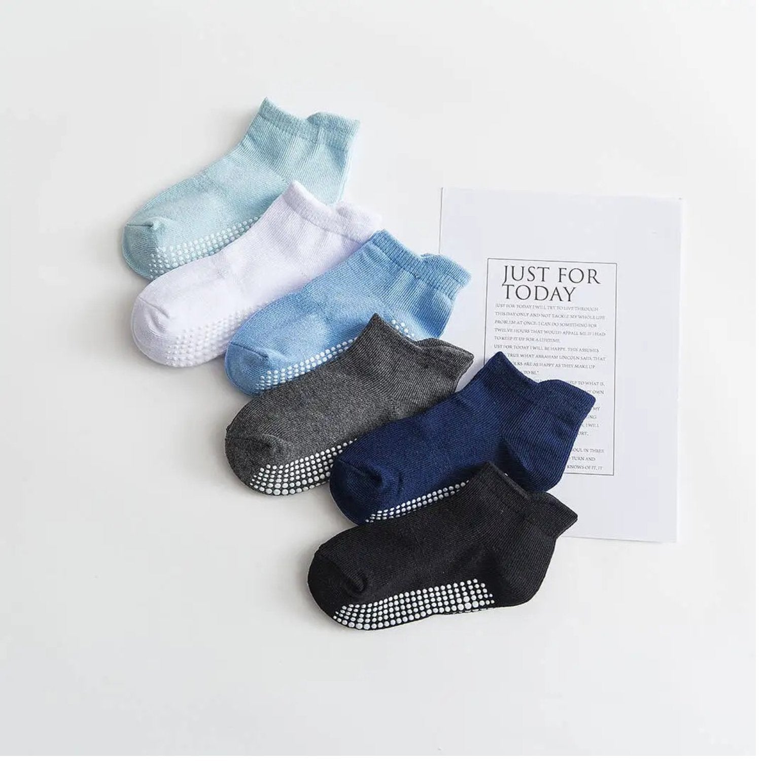 6 Pairs Kids Anti-Slip Ankle Socks | 1 - 5 Years | Various Colours For Boys & Girls YWHUANSEN Official Store