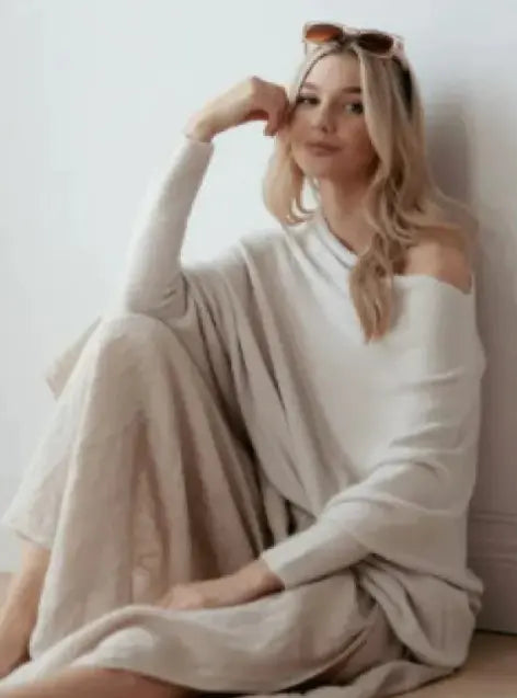 Off One Side Shoulder Knitted Sweater Epic.Wish.Gifts