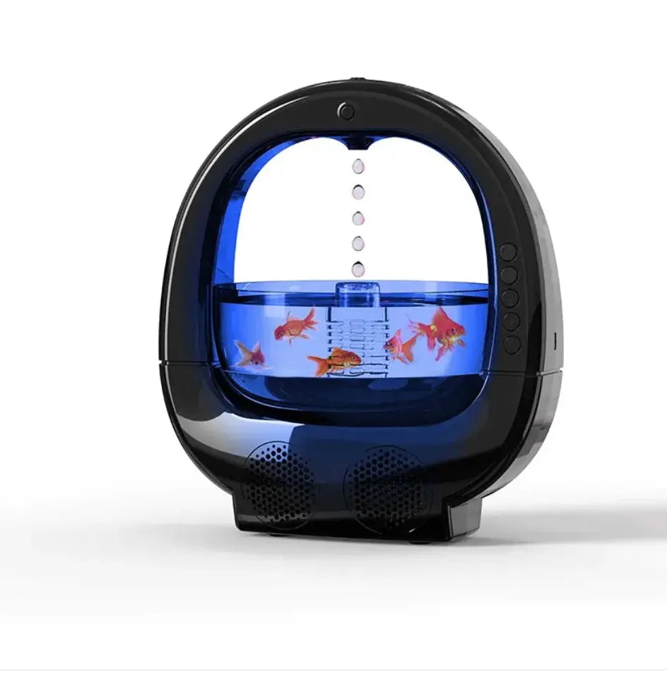 3-in-1 Anti-Gravity Humidifier with Aromatherapy, Bluetooth Speaker, and Fish Tank Light - Epic.Wish.Gifts