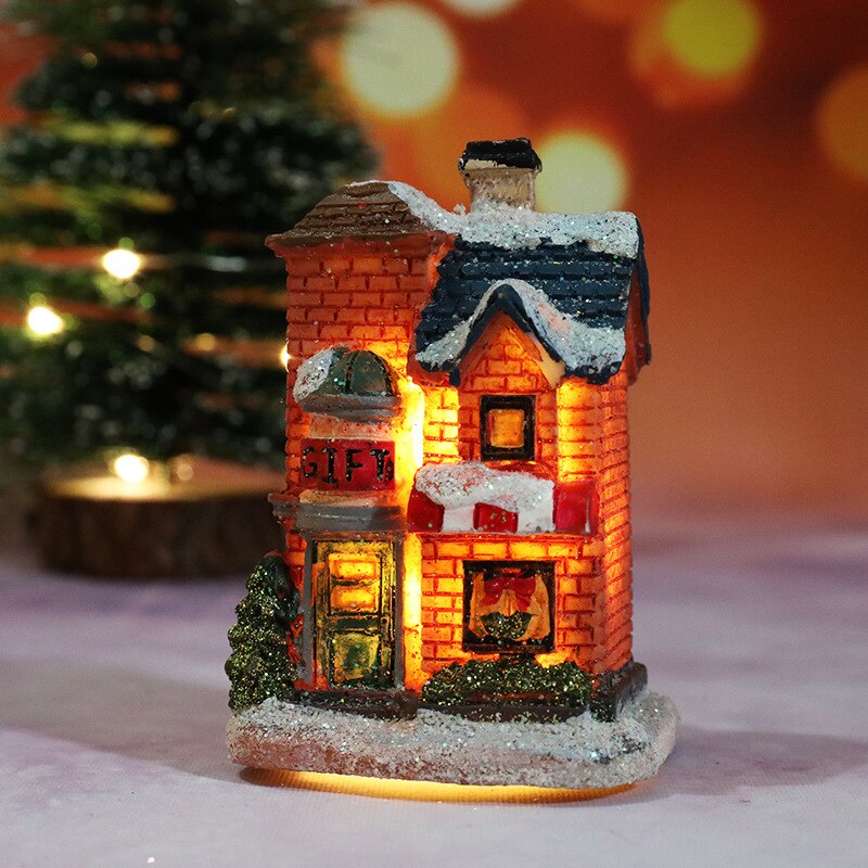 Little House Christmas Light Ornaments Navidad 2020 Merry Christmas Decorations for Home Kids Xmas Gift Happy New Year 2021 FENGRISE Official Store