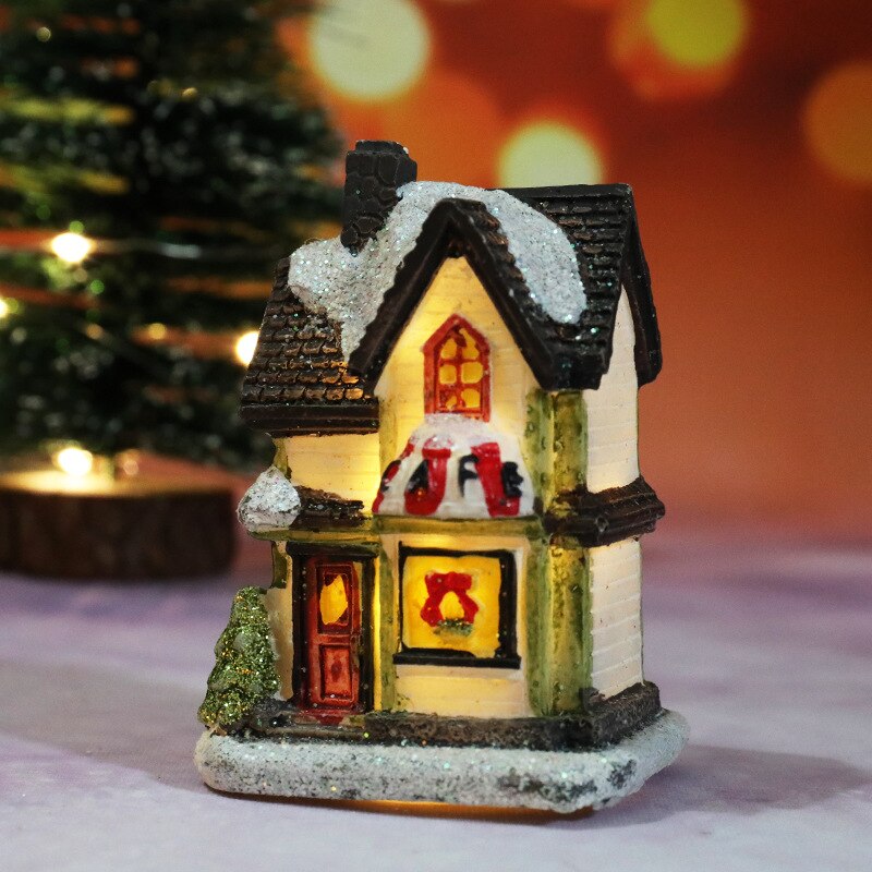 Little House Christmas Light Ornaments Navidad 2020 Merry Christmas Decorations for Home Kids Xmas Gift Happy New Year 2021 FENGRISE Official Store