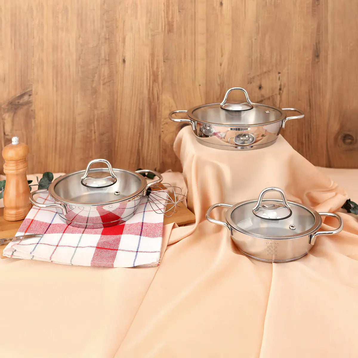 Serenk Definition 6 Pieces Stainless Steel Egg Pan Set Epic.Wish.Gifts