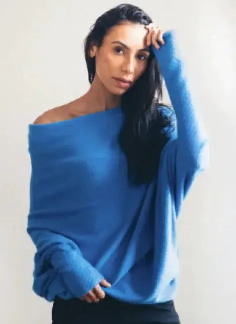 Off One Side Shoulder Knitted Sweater Epic.Wish.Gifts