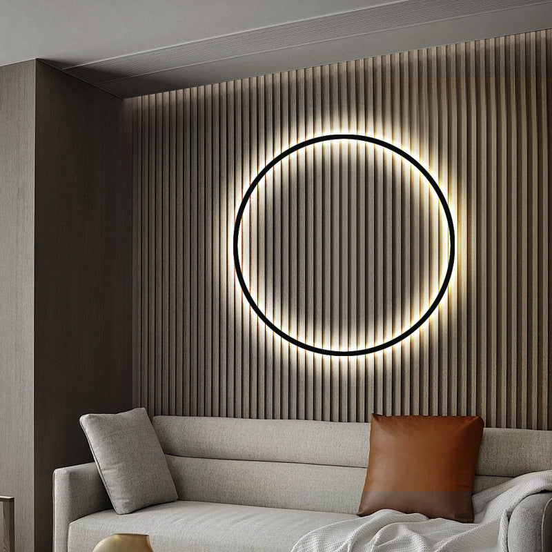 Minimalist Round Bedroom Bedside Lamp Wireless Living Room Sofa Background Wall Hotel Decorative Wall Lamp Yanxiu Lighting Designer's Shop Store