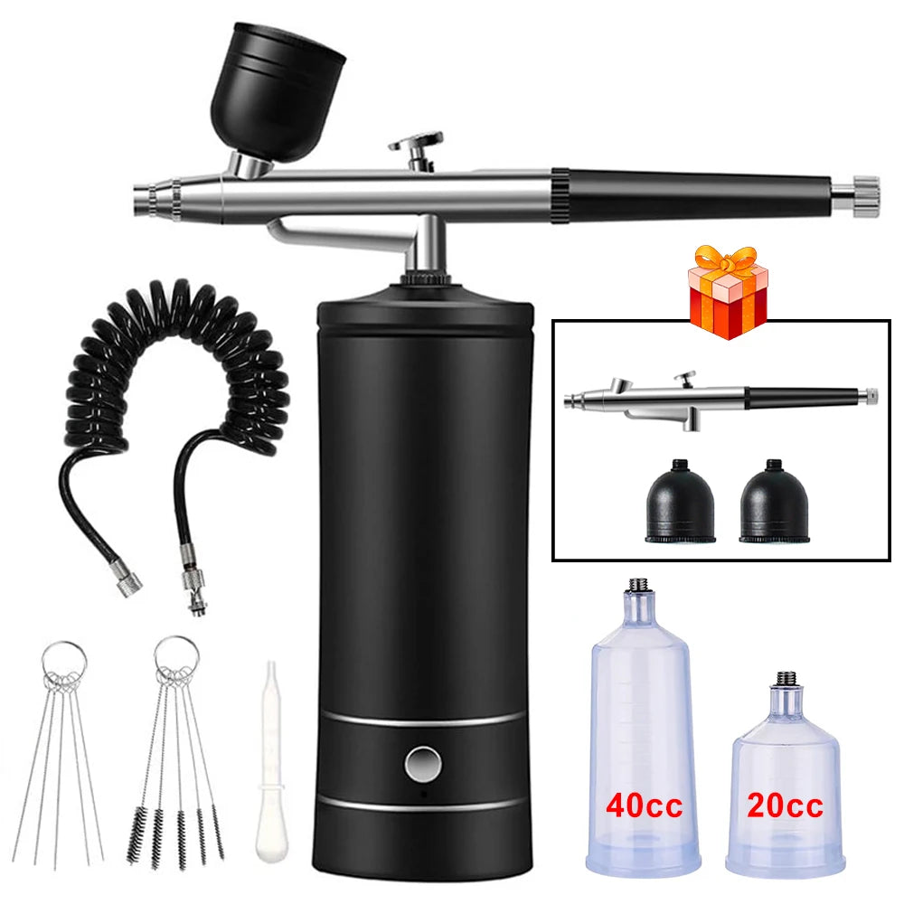 Portable Airbrush Nail Art Paint Kit with Compressor Keajor Health Store