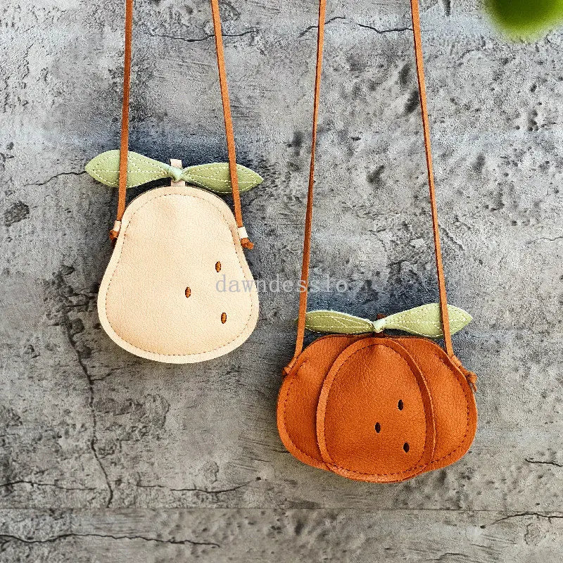 PU Leather Crossbody Bag Pumpkin Pear Ladybug Maternal & Baby Lend Station Store