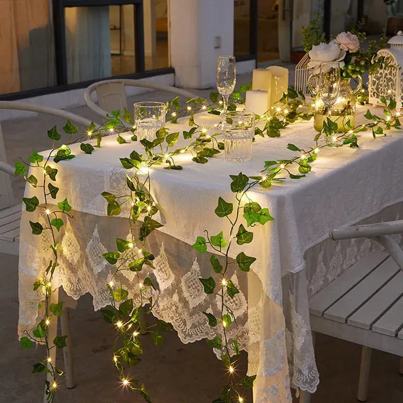 Flower Green Leaf String Lights Artificial Vine Fairy Lights - Epic.Wish.Gifts