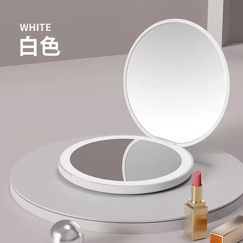 LED light makeup mirror foldable makeup small pocket mirror for women MIQMI VIP Store