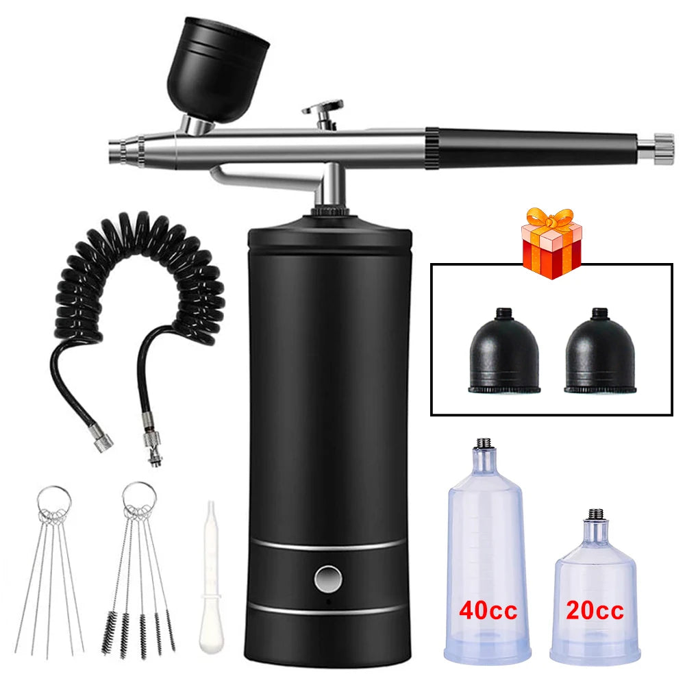 Portable Airbrush Nail Art Paint Kit with Compressor Keajor Health Store