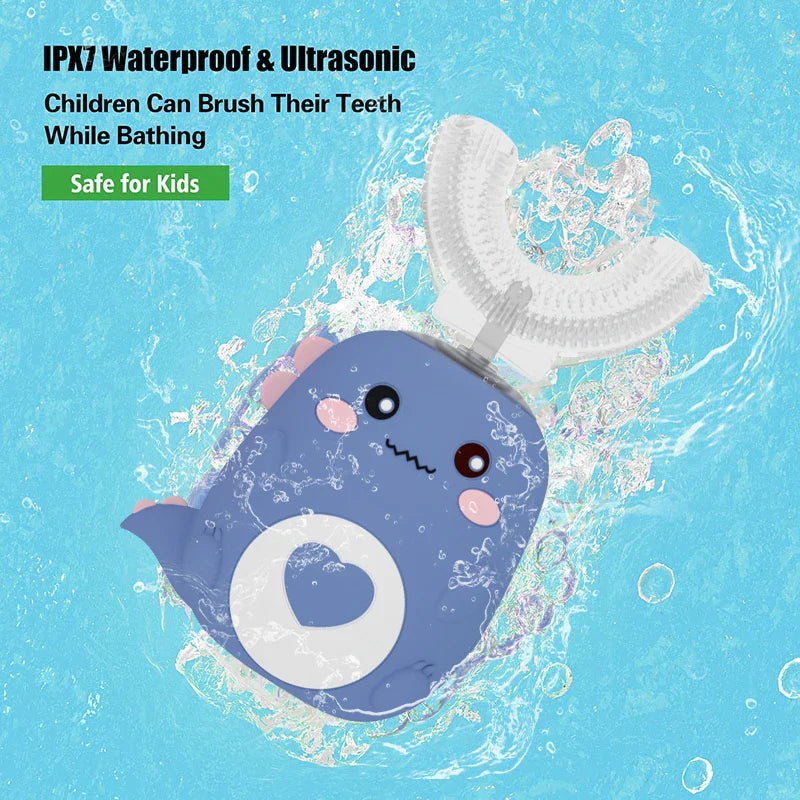 Cartoon Kids 360° Sonic U-Shaped Toothbrush BALASHOV Official Store