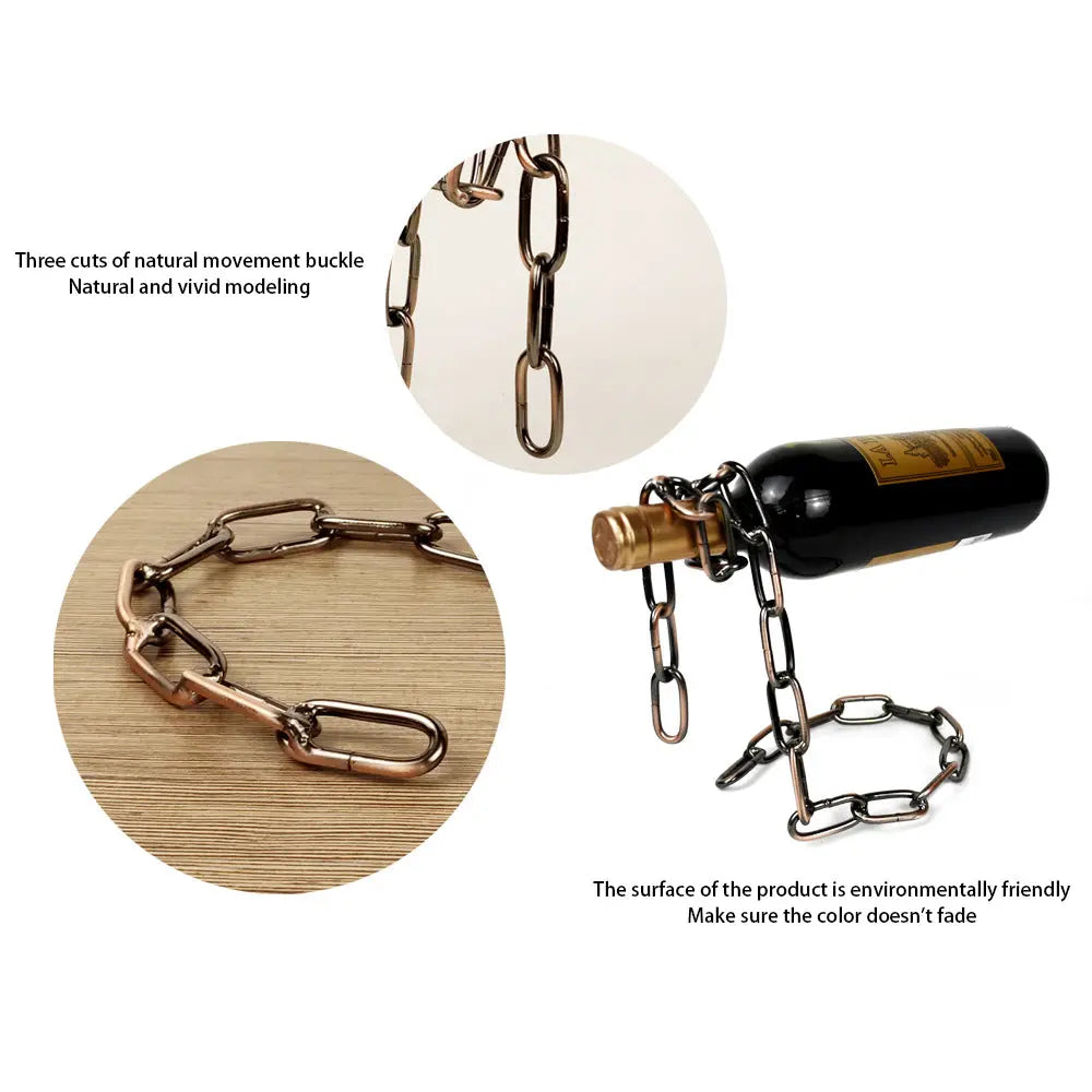 Magic Iron Chain Wine Bottle Holder - Epic.Wish.Gifts