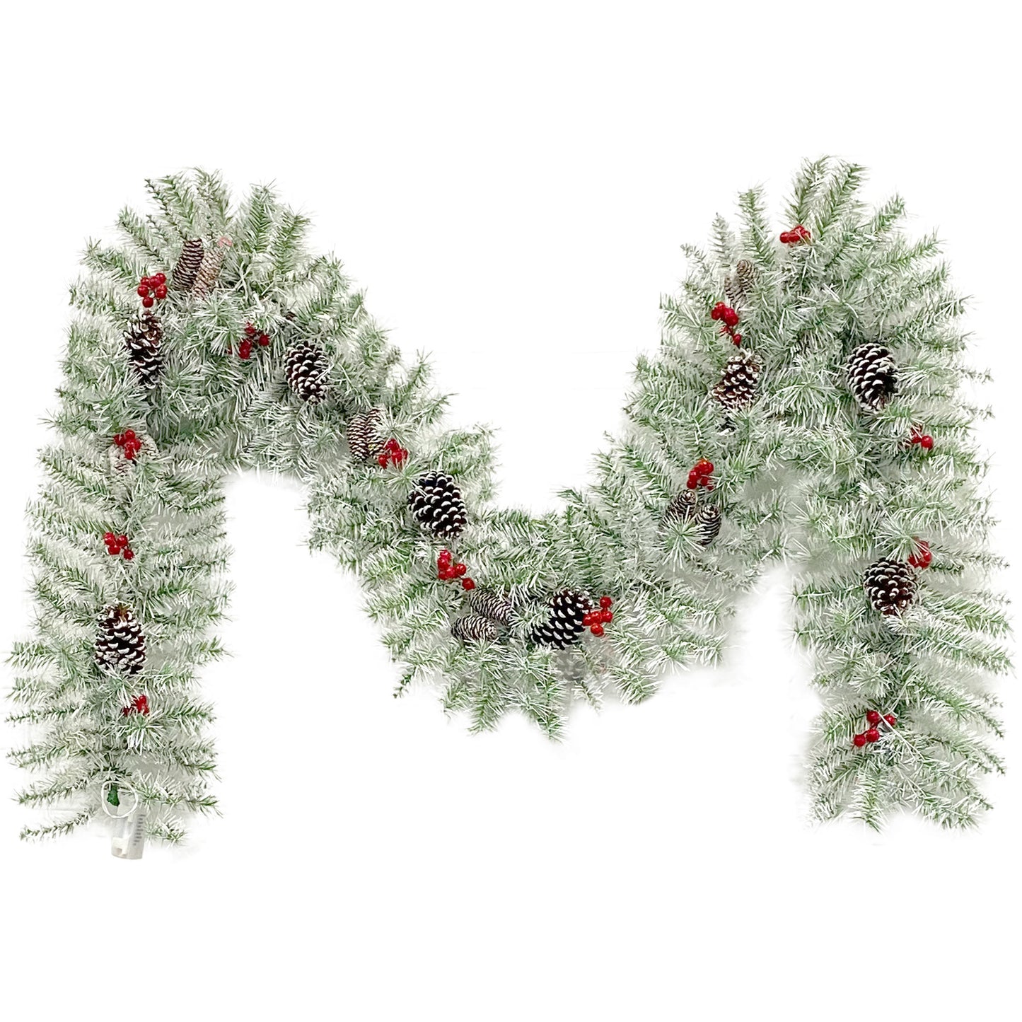 Pre-lit Xmas Tree Artificial Christmas 4-Piece Set,Garland, Wreath and Set of 2 Entrance Trees X-mas Doba