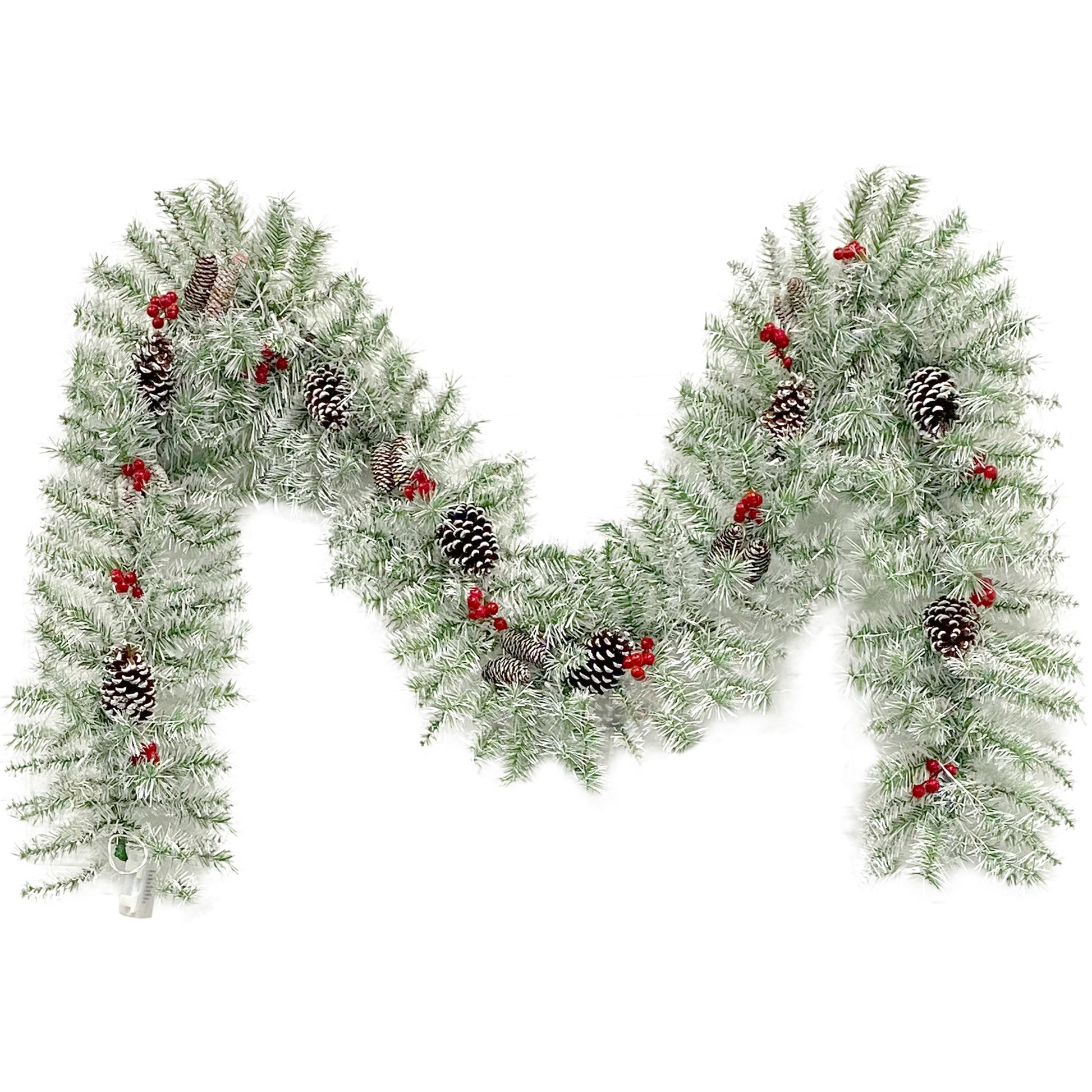 Pre-lit Xmas Tree Artificial Christmas 4-Piece Set,Garland, Wreath and Set of 2 Entrance Trees X-mas Doba