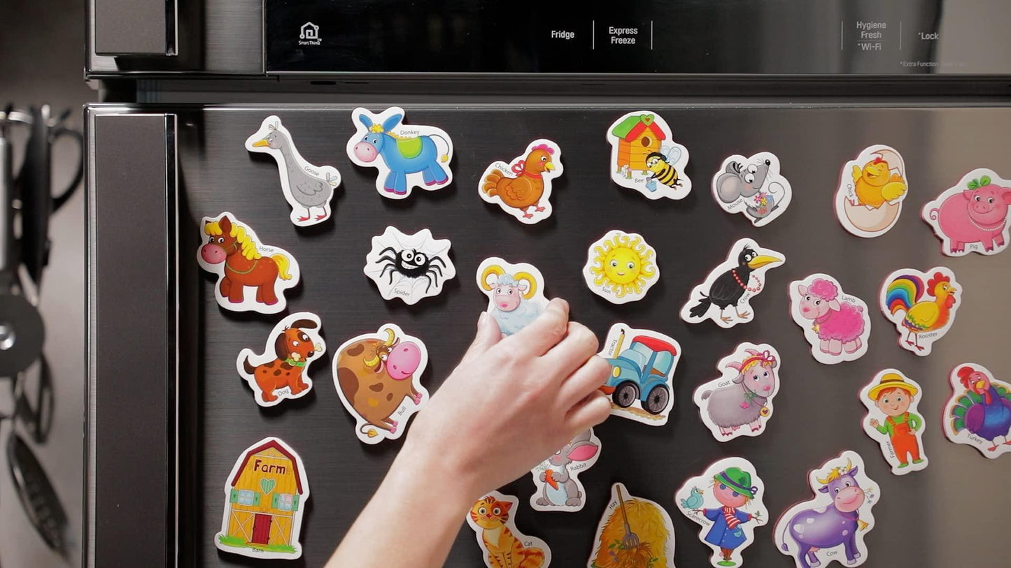 27 Foam Fridge Magnets for Toddlers 3 years Farm Animals Magnets for Kids Doba