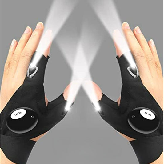 LED Flashlight Gloves; Valentines Day Gifts for Men Him Boyfriend Husband; Cool Gadget Hands-Free Lights for Camping Fishing Repairing; Fathers Day Christmas Birthday Gift Doba