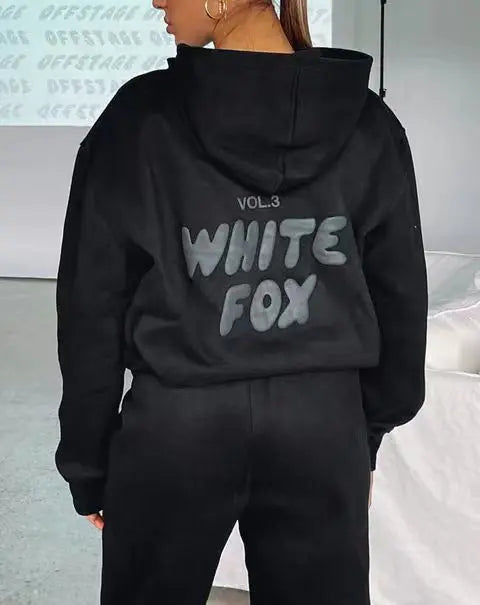 Hoodie-white Fox Outerwear -two Pieces - Epic.Wish.Gifts