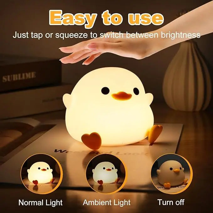 Cute Duck Light, Rechargeable Dimmable Nightlight for Bedrooms - Epic.Wish.Gifts