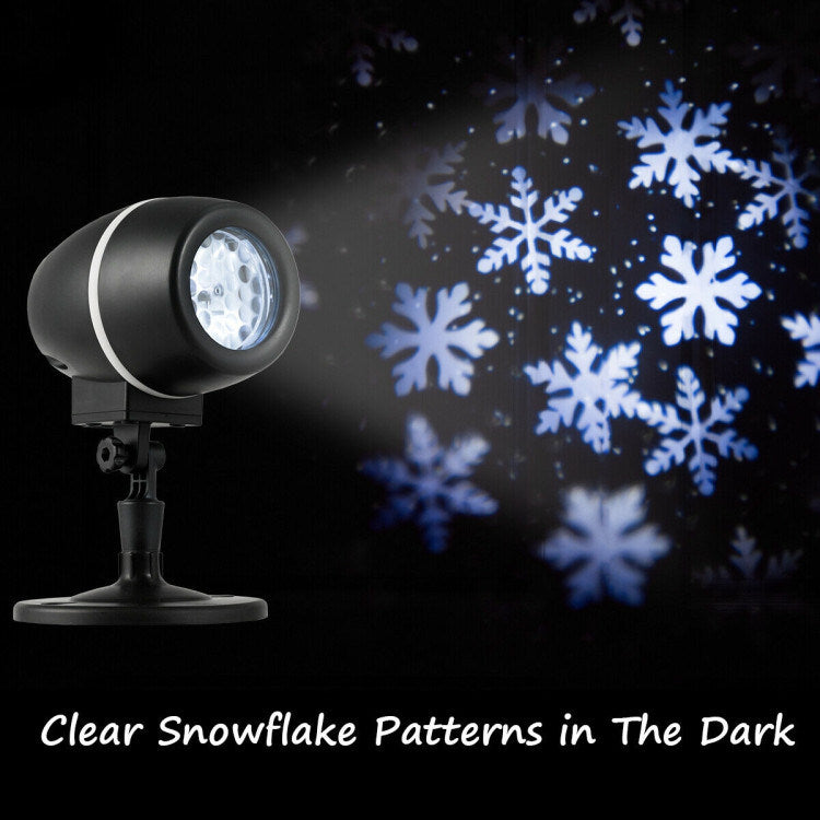 Outdoor Waterproof Christmas Snowflake LED Projector Lights with Remote Control Doba