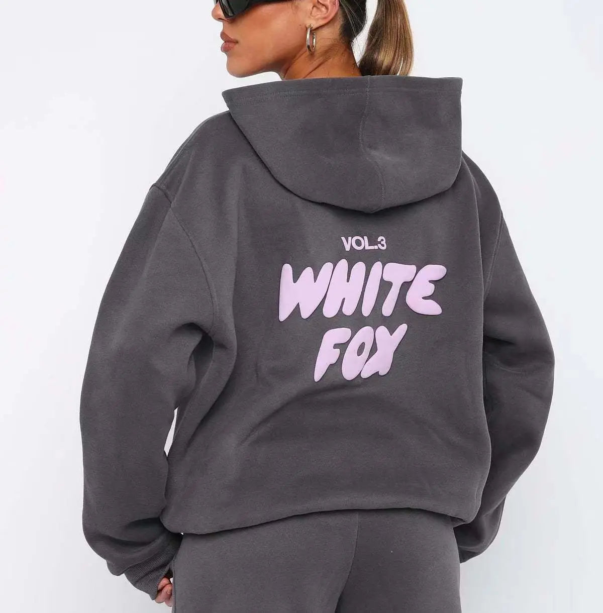 Hoodie-white Fox Outerwear -two Pieces - Epic.Wish.Gifts