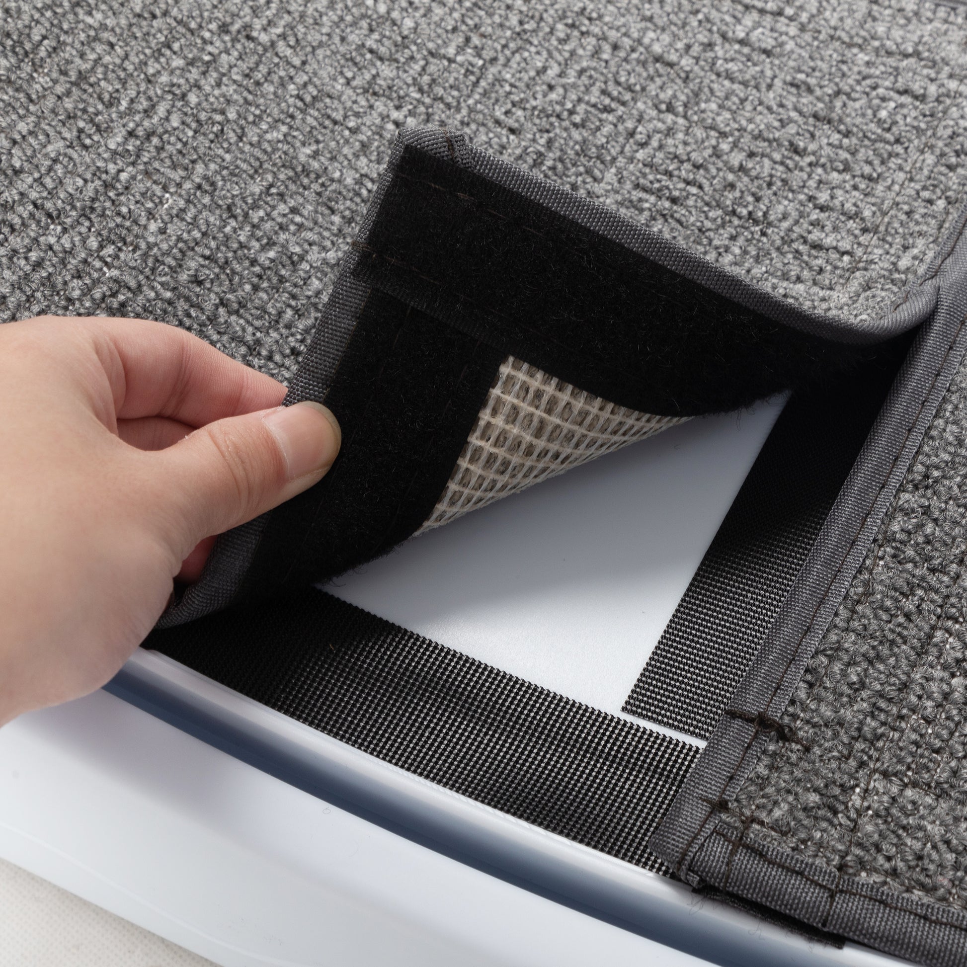 Cat Running Wheel, Small Animal Exercise Treadmill w/ Locking Mechanism, Carpet Runway, Cat Teaser Toy, Indoor, White Gray Doba