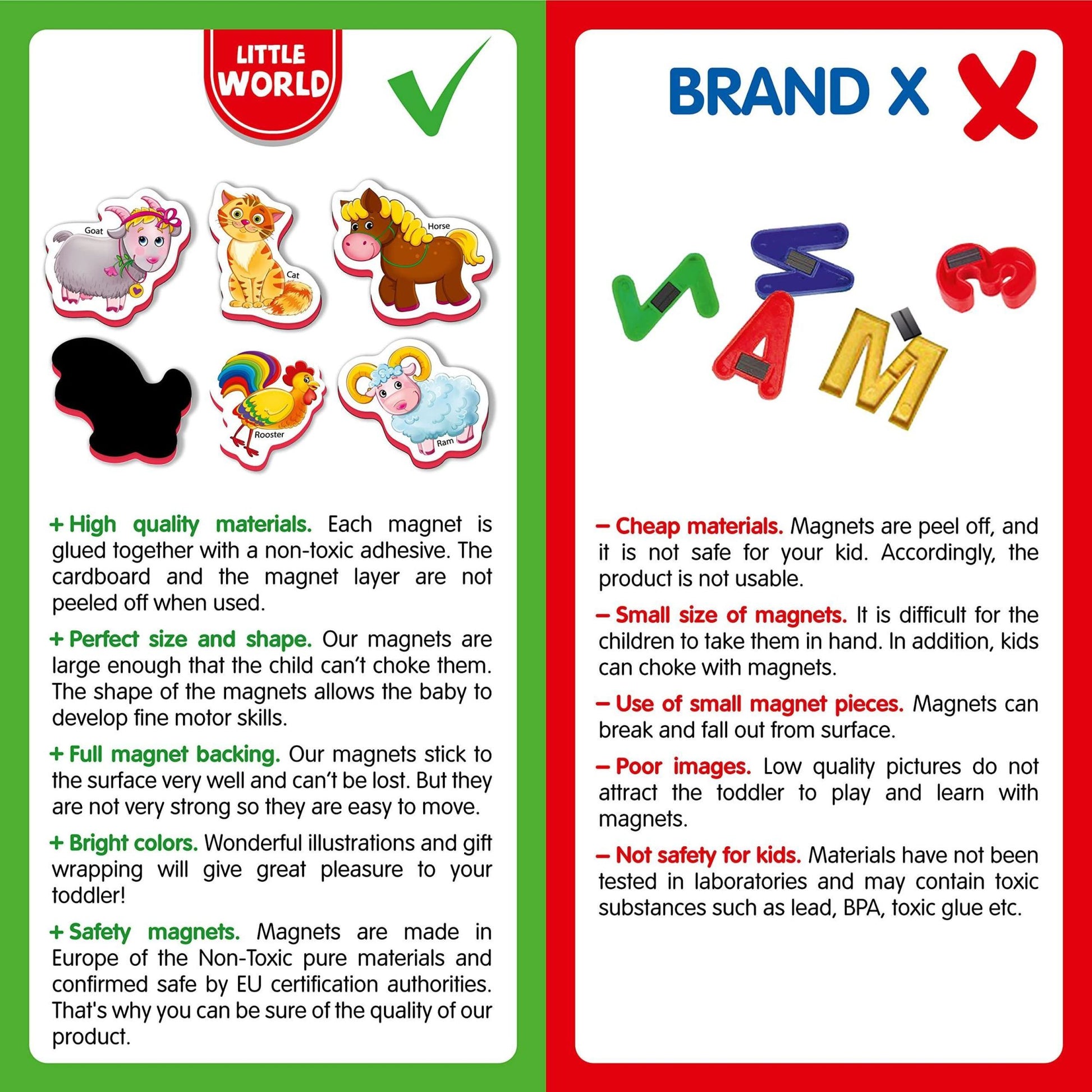 27 Foam Fridge Magnets for Toddlers 3 years Farm Animals Magnets for Kids Doba