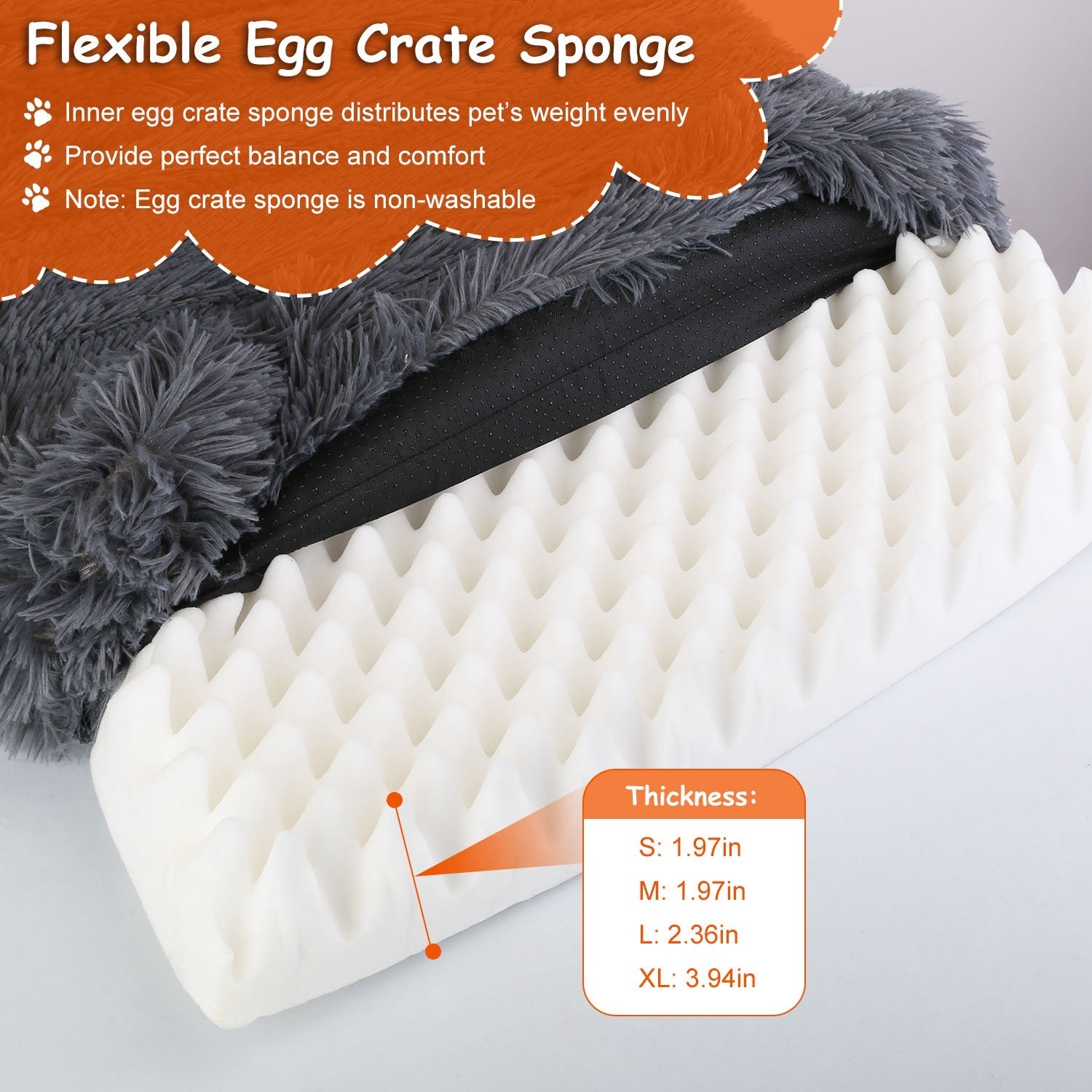 Dog Bed Soft Plush Cushion Cozy Warm Pet Crate Mat Dog Carpet Mattress with Long Plush for S M Dogs Doba