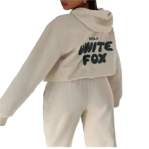 Hoodie-white Fox Outerwear -two Pieces - Epic.Wish.Gifts