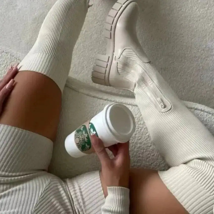 Thigh High Stretch Knit Boots Epic.Wish.Gifts