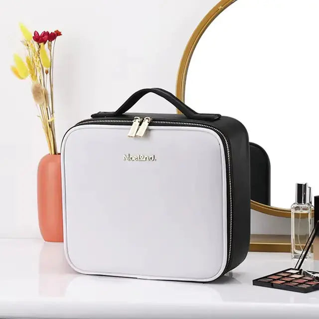 Travel Makeup Bag with Full-Screen Mirror - Epic.Wish.Gifts