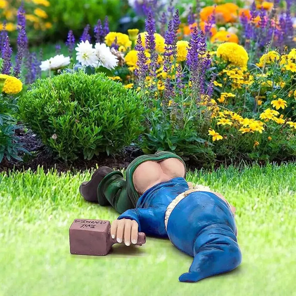 Drunk Dwarf Garden Gnome Decoration Drunken Ornament Decor Yard Patio Lawn US - Epic.Wish.Gifts