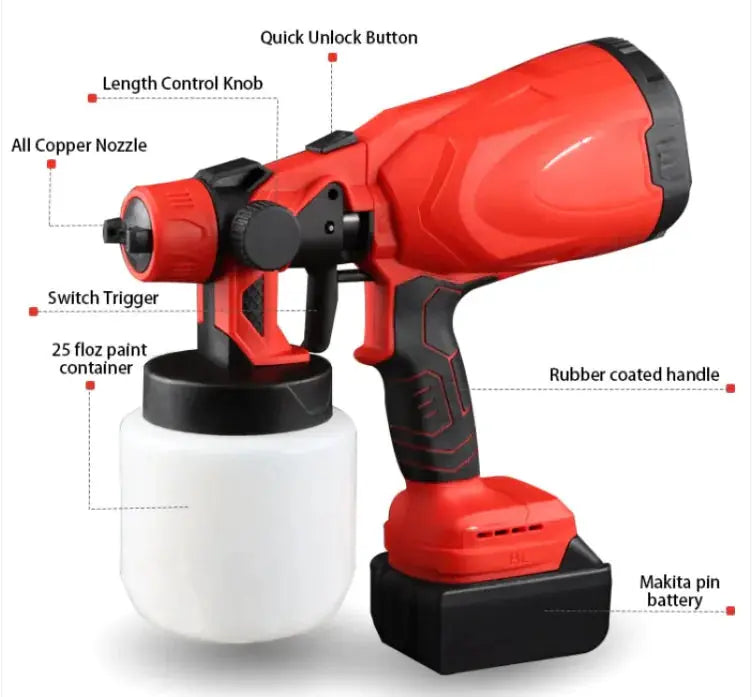 Electric Spray Gun High Pressure Automatic Apray Paint Portable Handheld Paint Watering Spray Gun - Epic.Wish.Gifts